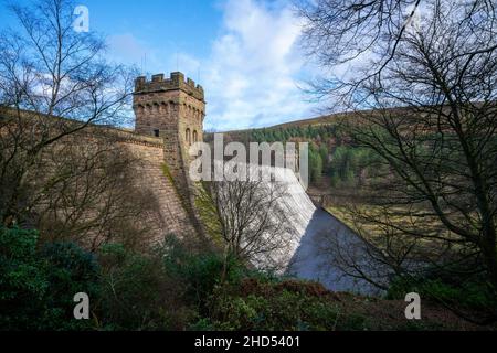 Diga di Howden nella Valle superiore di Derwent, Inghilterra Foto Stock