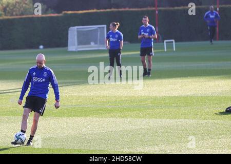 , PORTOGALLO - GENNAIO 3: Pullman Erik Ten Hag di Ajax durante la sessione di addestramento Ajax il giorno 1 a Quinta do Lago il 3 gennaio 2022 in Portogallo. (Foto di ben Gal/Orange Pictures) Foto Stock