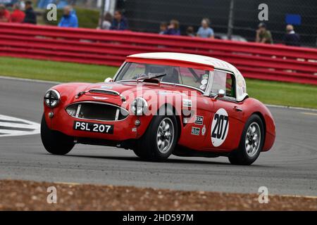 Crispin Harris, James Wilmoth, Austin Healey 3000, Trofeo Internazionale per Classic GT Cars - Pre 1966, una gara mini-endurance per vetture pre-1966 GT, a Foto Stock