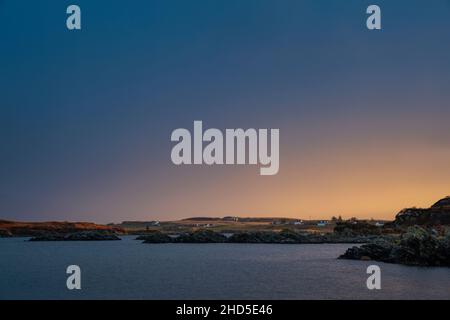 Loch na Lathaich sul Ross di Mull. Foto Stock