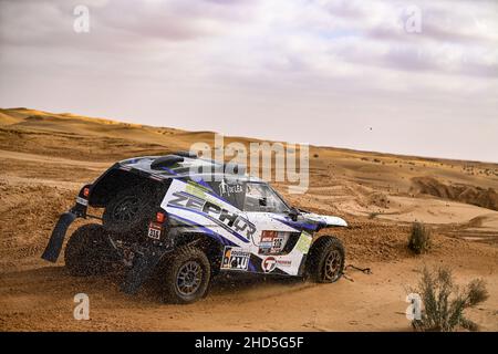 316 Costes Lionel (fra), Tressens Christophe (fra), PH Sport Dans les pas de Lea, PH Sport Zephyr, T4 FIA SSV, in azione durante la tappa 2 del Dakar Rally 2022 tra Hail e al Artawiya, il 3rd 2022 gennaio ad al Artawiya, Arabia Saudita - Foto: Gigi Soldano/DPPI/LiveMedia Foto Stock