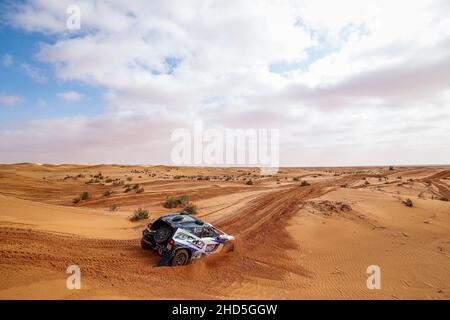 316 Costes Lionel (fra), Tressens Christophe (fra), PH Sport Dans les pas de Lea, PH Sport Zephyr, T4 FIA SSV, azione durante la tappa 2 del Dakar Rally 2022 tra Hail e al Artawiya, il 3rd 2022 gennaio ad al Artawiya, Arabia Saudita - Foto: Frederic le Floc H/DPPI/LiveMedia Foto Stock