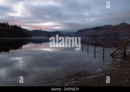 Derwent Water da Strandshag Bay, Lake District, REGNO UNITO Foto Stock