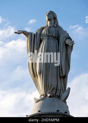 Un segno del santuario de la inmaculada, Santiago, Cile Foto Stock