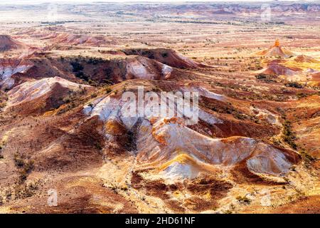 Anna Creek Painted Hills, South Australia fotografia aerea Foto Stock