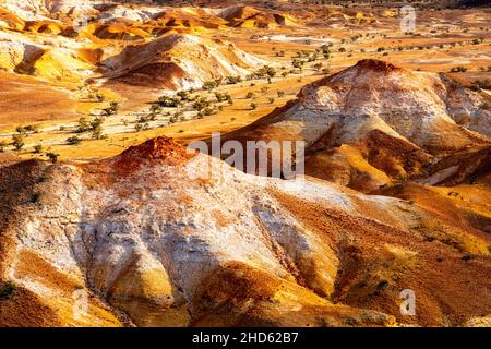 Anna Creek Painted Hills, South Australia fotografia aerea Foto Stock