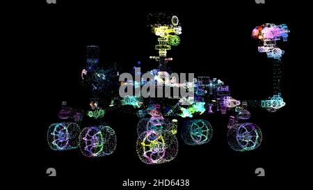Ologramma a particelle di Marte rover Foto Stock