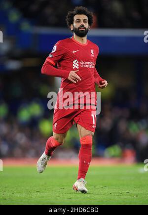 02 Gennaio - Chelsea v Liverpool - Premier League - Stamford Bridge Mohamed Salah durante la partita della Premier League allo Stamford Bridge Picture Credit : © Mark Pain / Alamy Live News Foto Stock