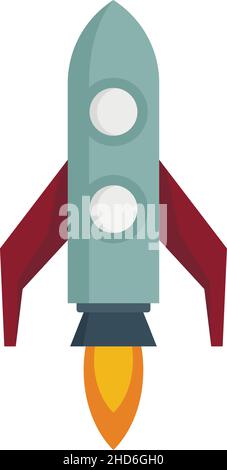 Icona del razzo specialista PR. Illustrazione piatta dell'icona del vettore del razzo specialista pr isolata su sfondo bianco Illustrazione Vettoriale