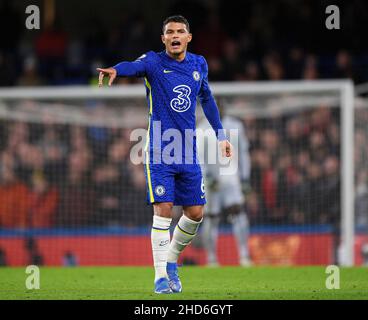 02 Gennaio - Chelsea v Liverpool - Premier League - Stamford Bridge Thiago Silva durante la partita della Premier League presso Stamford Bridge Picture Credit : © Mark Pain / Alamy Live News Foto Stock