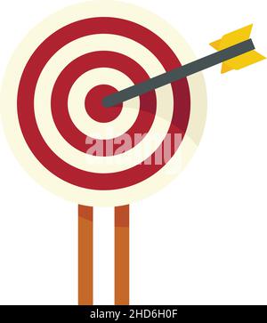 Icona target specialista PR. Illustrazione piatta dell'icona del vettore target specialista pr isolata su sfondo bianco Illustrazione Vettoriale