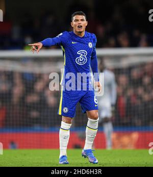 02 Gennaio - Chelsea v Liverpool - Premier League - Stamford Bridge Thiago Silva durante la partita della Premier League presso Stamford Bridge Picture Credit : © Mark Pain / Alamy Live News Foto Stock