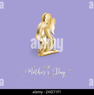 Giornata delle madri su sfondo molto peri. Poster di benvenuto moderno. Carta di invito, banner. Invito al matrimonio di primavera. Design biglietto di auguri per le festività. Postcar Illustrazione Vettoriale