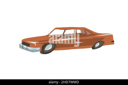 Disegno a mano vettore astratto stock grafico icona illustrazione con semplice muscolo auto disegno isolato su sfondo bianco Illustrazione Vettoriale