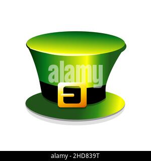 Cappello verde. Buon giorno di San Patrizio. Illustrazione vettoriale Illustrazione Vettoriale