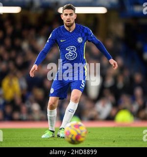 02 Gennaio - Chelsea v Liverpool - Premier League - Stamford Bridge Jorginho durante la partita della Premier League a Stamford Bridge, London Picture Credit : © Mark Pain / Alamy Live News Foto Stock