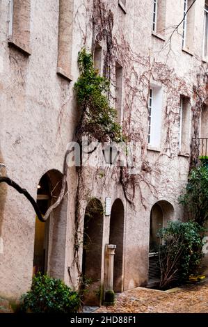 Case francesi ad Avignone. Foto Stock