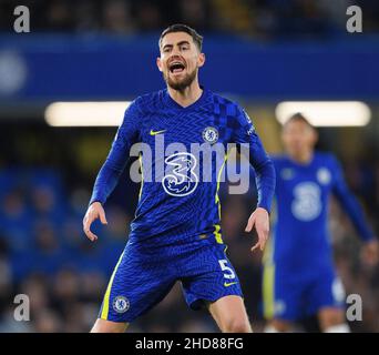 02 Gennaio - Chelsea v Liverpool - Premier League - Stamford Bridge Jorginho durante la partita della Premier League a Stamford Bridge, London Picture Credit : © Mark Pain / Alamy Live News Foto Stock