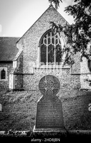 Robert Holmes White di Boulge Hall Headston a St Michael and All Angels, Boulge, Suffolk, Regno Unito Foto Stock