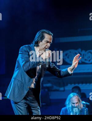 Nick Cave suona St. Georges Hall, Bradford. Foto Stock