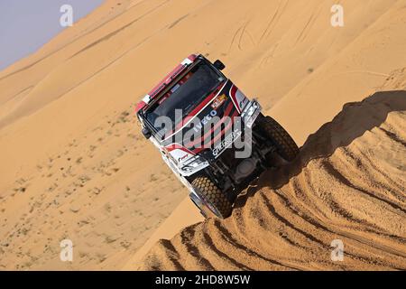 534 Bowens Igor (bel), Boerboom Ulrich (bel), Wade Syndiely (sen), Gregoor Racing Team, Iveco T-Way, T5 FIA Camion, durante la tappa 3 del Rally Dakar 2022 tra al Artawiya e al Qaysuma, il 4th 2022 gennaio ad al Qaysuma, Arabia Saudita - Foto: Gigi Soldano/DPPI/LiveMedia Foto Stock