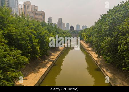 Acquatica intorno alla città vecchia di Xi'an, Cina Foto Stock