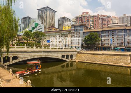 Acquatica intorno alla città vecchia di Xi'an, Cina Foto Stock