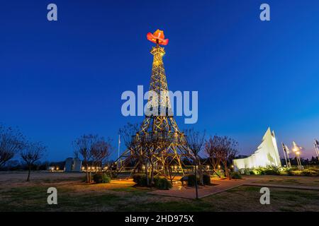 Vista diurna della famosa Parigi Texas Eiffel Tower negli USA Foto Stock