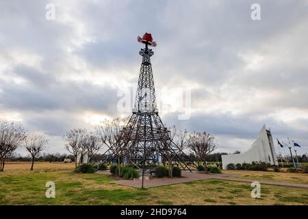 Vista diurna della famosa Parigi Texas Eiffel Tower negli USA Foto Stock