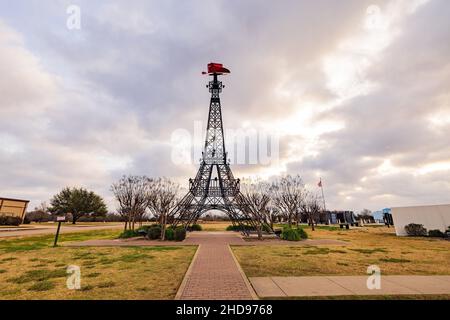 Vista diurna della famosa Parigi Texas Eiffel Tower negli USA Foto Stock