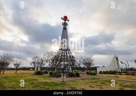 Vista diurna della famosa Parigi Texas Eiffel Tower negli USA Foto Stock