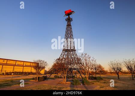Vista diurna della famosa Parigi Texas Eiffel Tower negli USA Foto Stock