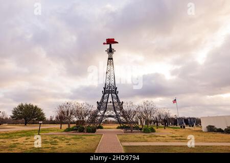 Vista diurna della famosa Parigi Texas Eiffel Tower negli USA Foto Stock
