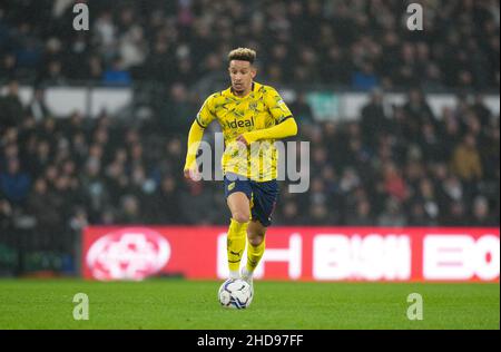 Derby, Regno Unito. 27th Dic 2021. Callum Robinson di WBA durante la partita del campionato Sky Bet tra Derby County e West Bromwich Albion all'iPro Stadium di Derby, Inghilterra, il 27 dicembre 2021. Foto di Andy Rowland. Credit: Prime Media Images/Alamy Live News Foto Stock