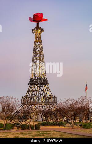 Vista diurna della famosa Parigi Texas Eiffel Tower negli USA Foto Stock