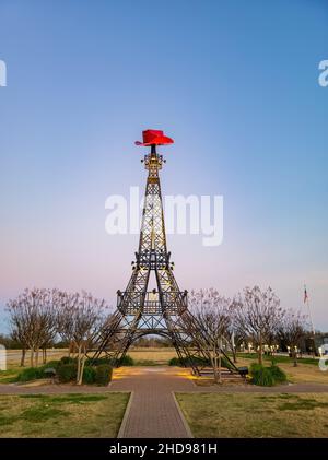 Vista diurna della famosa Parigi Texas Eiffel Tower negli USA Foto Stock