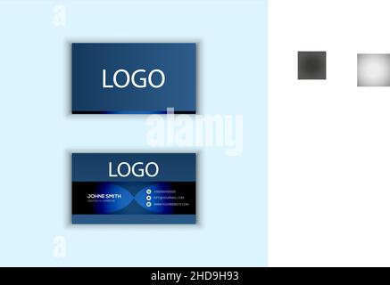 Modello vettoriale per biglietti da visita creativi e professionali Illustrazione Vettoriale