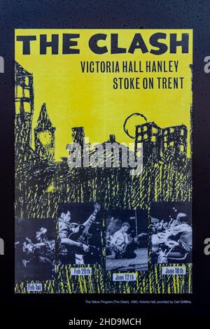 Poster per il concerto di scontro nella sala Victoria di Stoke on Trent 1980 Foto Stock