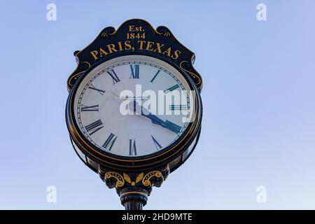 Parigi Texas, dic 22 2021 - primo piano di un orologio storico Foto Stock
