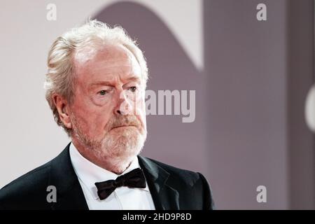 Lido di Venezia, 10 settembre 2021 - Ridley Scott è presente al tappeto rosso del 78° Festival di Venezia per il film 'l'ultimo Duel' Credits: Luigi de Pompeis Foto Stock