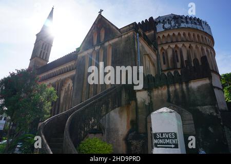 La vecchia cattedrale anglicana in Stone Town, Zanzibar, Tanzania 2021 Foto Stock