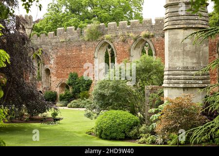 Wells Cattedrale Vescovi Palazzo e Vicari chiudere Foto Stock