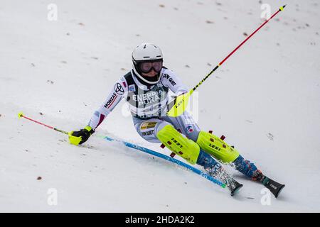 Zagabria, Croazia, 4th gennaio 2022. Gabriela Capova della Repubblica Ceca compete durante il Trofeo della Regina della neve della Coppa del mondo di sci Audi FIS - Slalom femminile a Zagabria. Gennaio 04, 2022. Credit: Nikola Krstic/Alamy Foto Stock