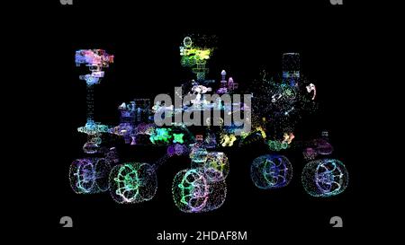 Ologramma a particelle di Marte rover Foto Stock