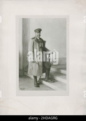 Ritratto di Paul von Hindenburg. Paul Ludwig Hans Anton von Beneckendorff und von Hindenburg (1847 – 1934) è stato un generale e statista tedesco wh 1915 Foto Stock