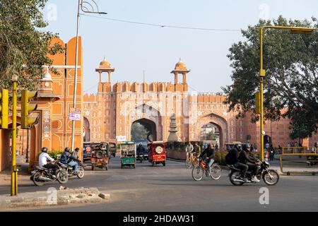 Porta Ajmeri a Jaipur, India Foto Stock