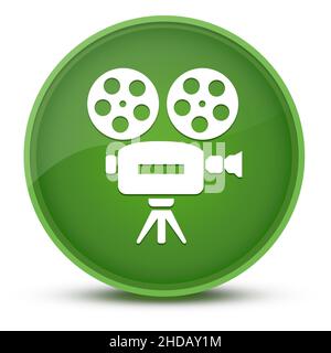 Video fotocamera luxurious verde lucido pulsante rotondo illustrazione astratta Foto Stock