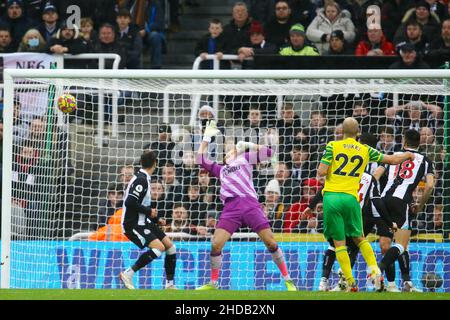 Teemu Pukki di Norwich segna un obiettivo di equalizzazione per renderlo 1-1 - Newcastle United contro Norwich City, Premier League, St James' Park, Newcastle upon Tyne, UK - 30th Novembre 2021 solo per uso editoriale - si applicano le restrizioni DataCo Foto Stock