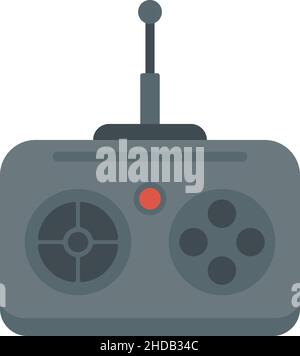 Icona del telecomando dell'auto RC. Illustrazione piatta dell'icona del vettore del telecomando dell'auto RC isolata su sfondo bianco Illustrazione Vettoriale