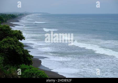 Costa Rica Playa Hermosa - Hermosa Beach vista sulla costa Foto Stock